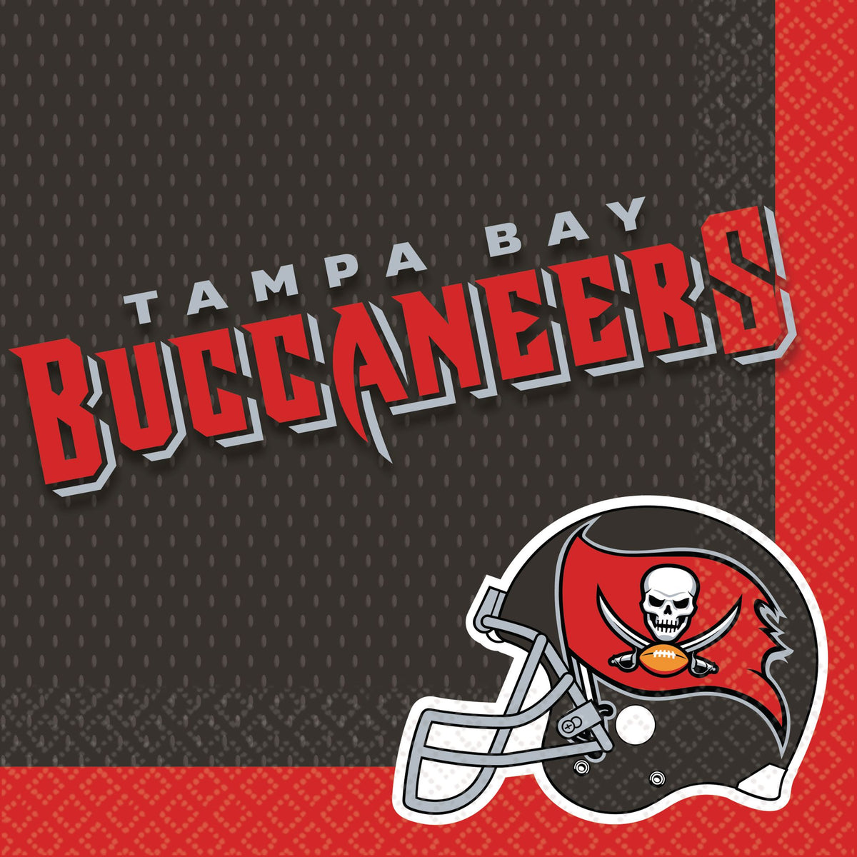 Tampa Bay Buccaneers Printed Luncheon Napkins - 6.5 In. x 6.5 In., 36-Pack
