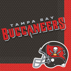 Tampa Bay Buccaneers Printed Luncheon Napkins - 6.5 In. x 6.5 In., 36-Pack
