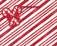 Mini Glitter Candy Cane Stripe Christmas Gift Bag