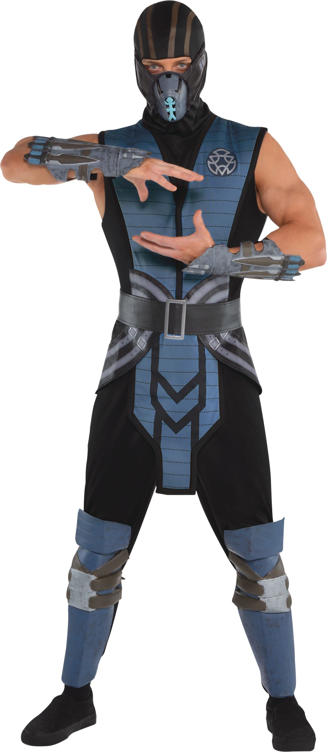 Men's Sub-Zero Mortal Kombat Costume with Mask & Armor - Halloween Edition
