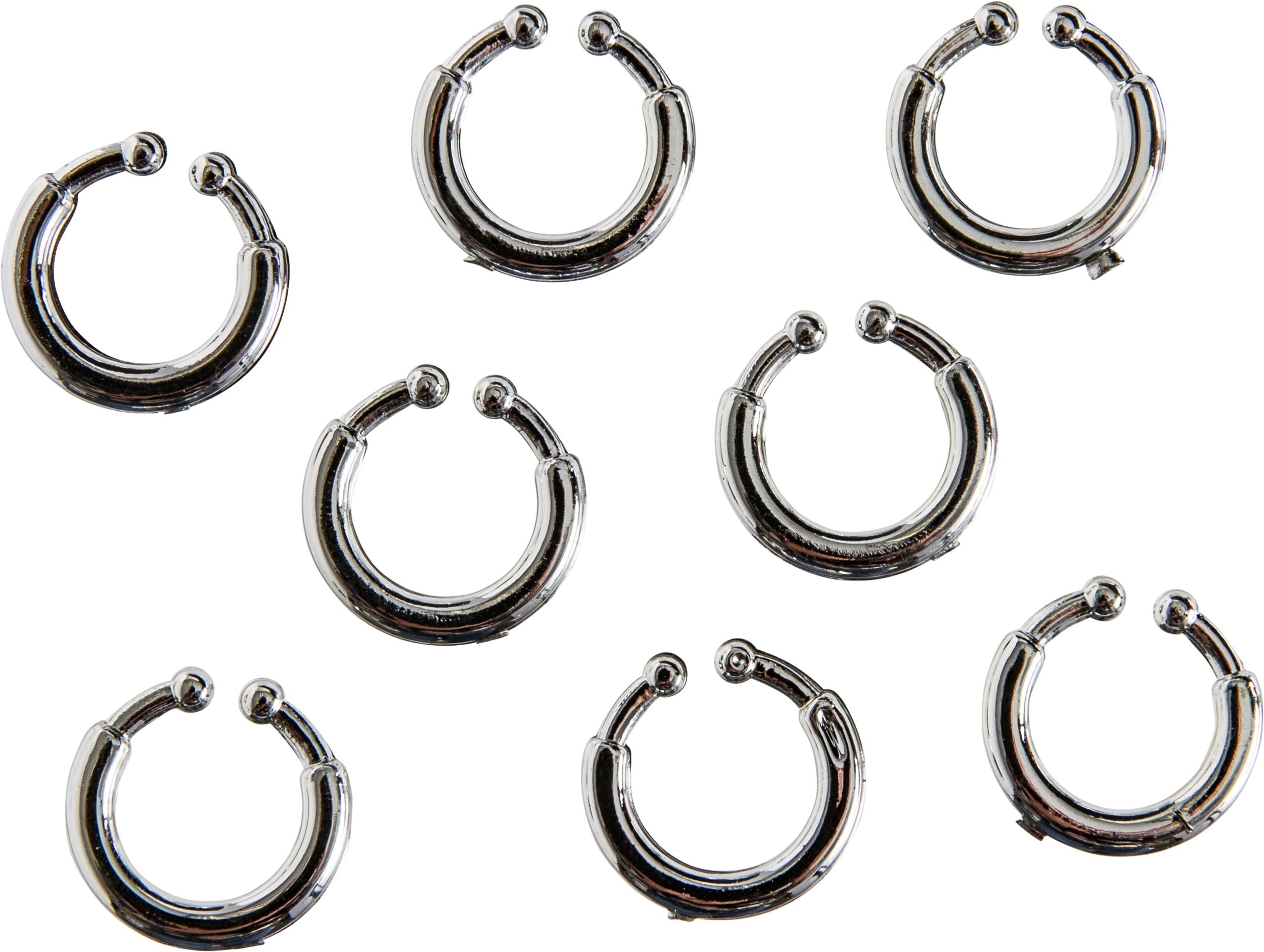 Silver No-Piercing Clip-On Jewelry Set for Halloween