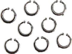 Silver No-Piercing Clip-On Jewelry Set for Halloween
