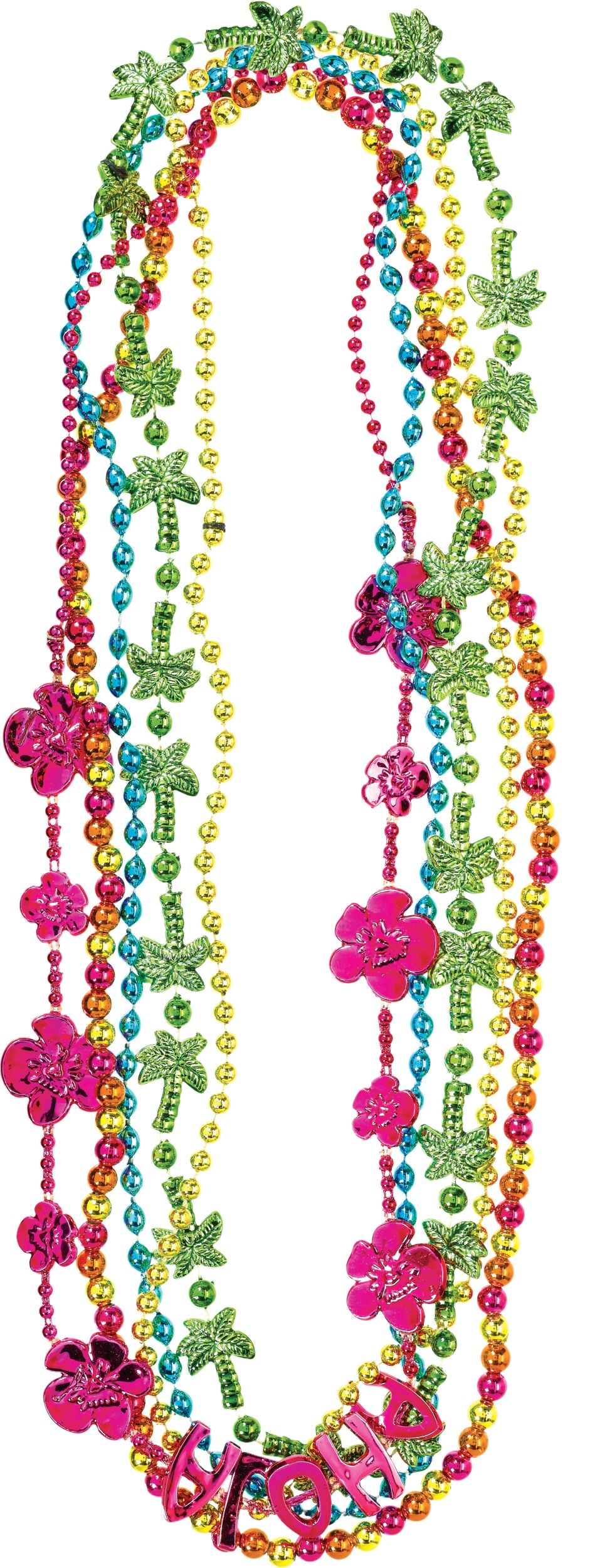 Tropical Bead Necklace Multi Pack - 5-Count