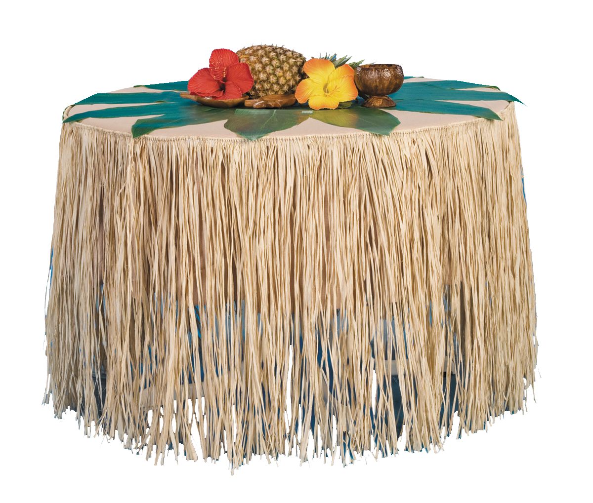 Natural Raffia Grass Table Skirt for Summer Parties
