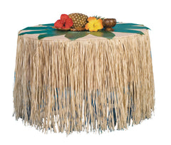Natural Raffia Grass Table Skirt for Summer Parties