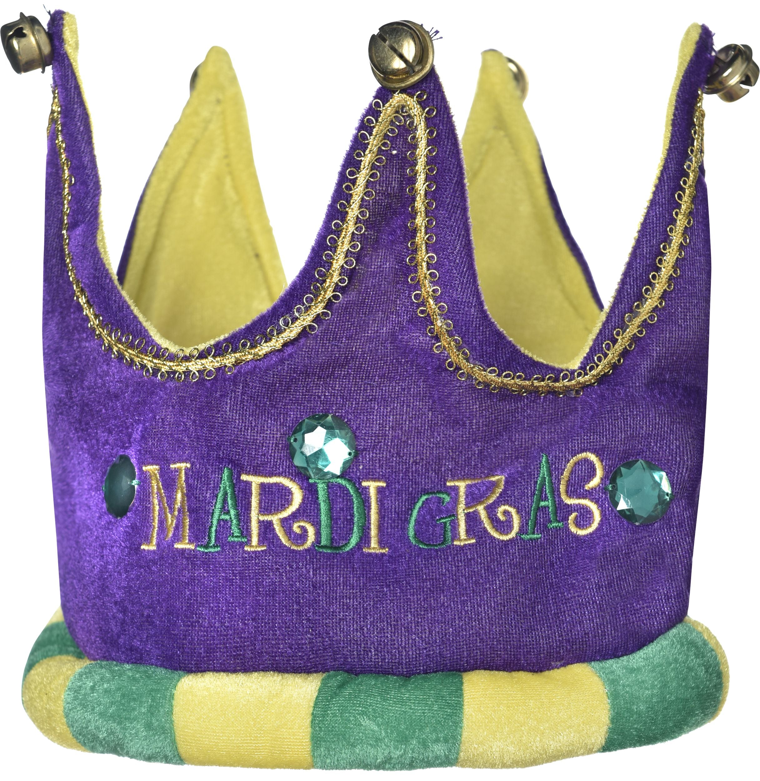 Plus Mardi Gras Jester Crown with Jingle Bells