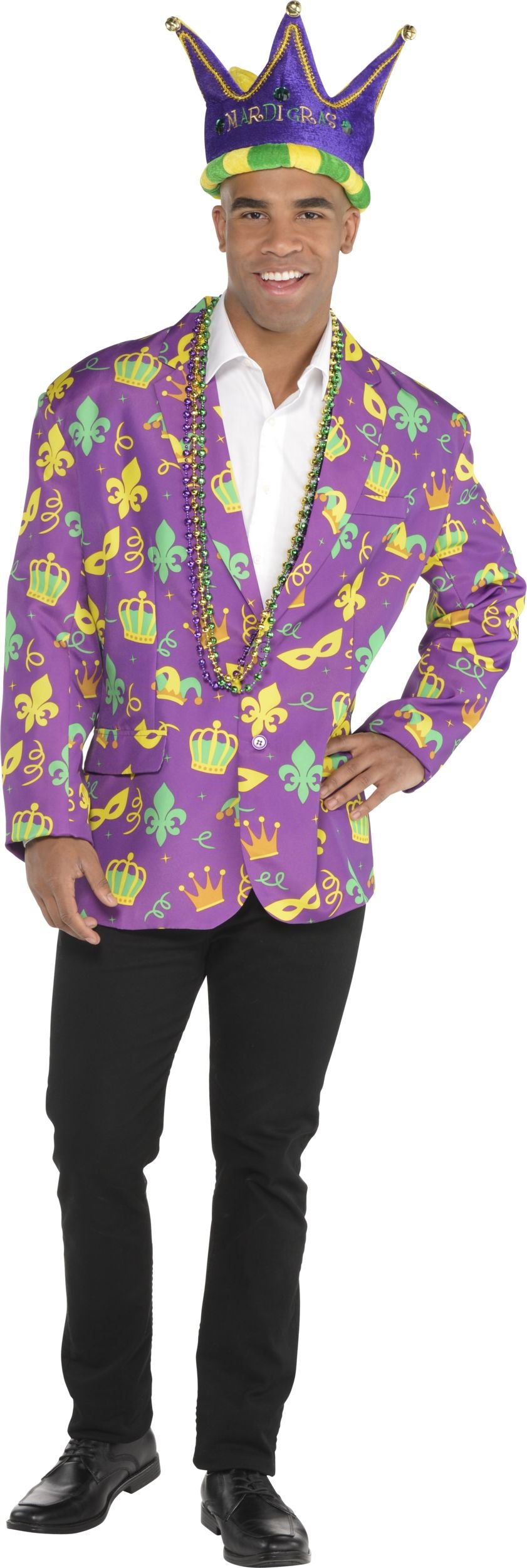 Plus Mardi Gras Jester Crown with Jingle Bells