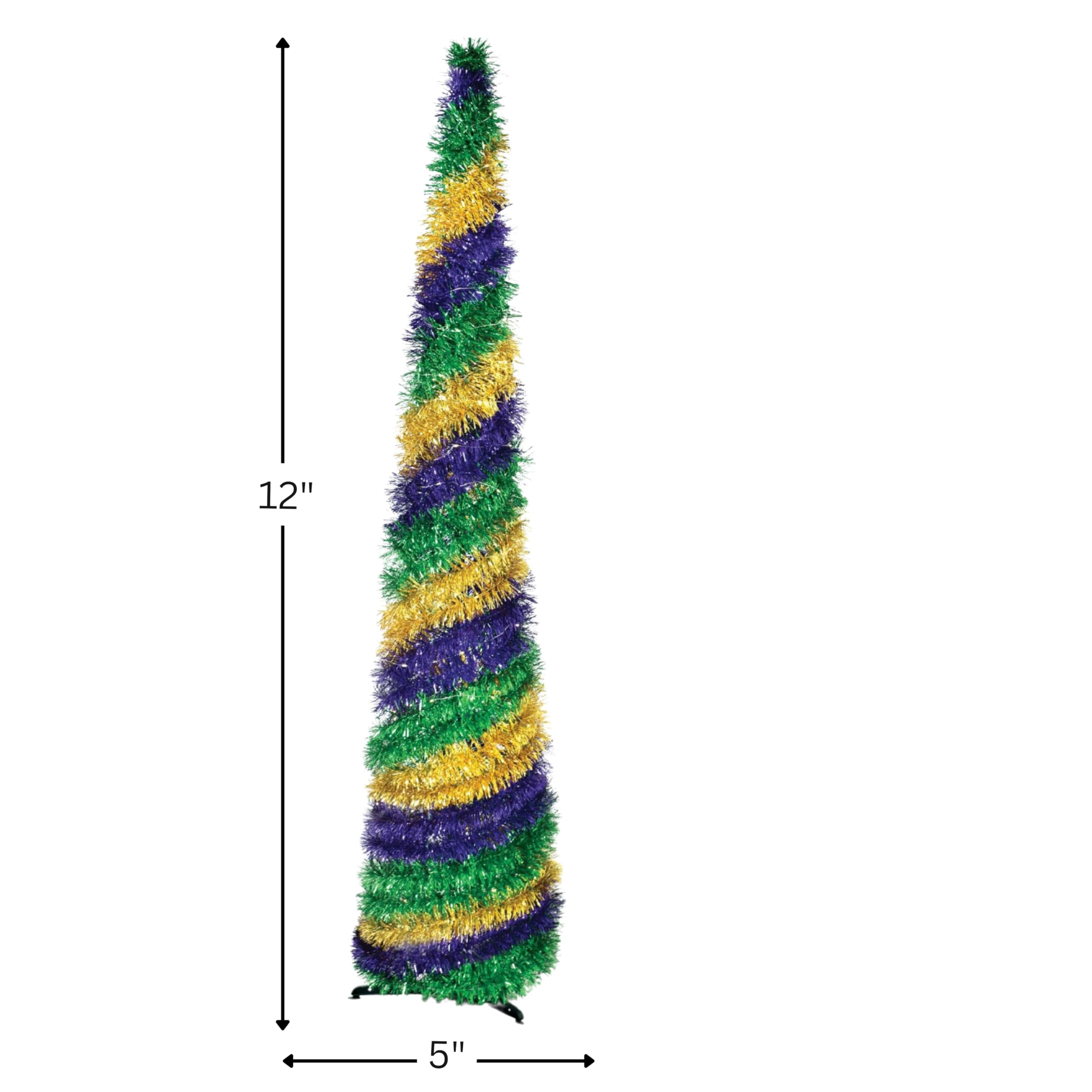 Collapsible Metallic Tinsel Tree for Masquerade Events