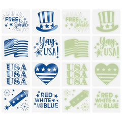 Patriotic Glow & Foil Tattoos
