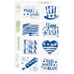 Patriotic Glow & Foil Tattoos