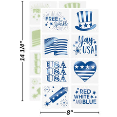 Patriotic Glow & Foil Tattoos