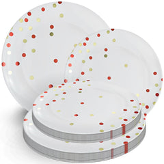 Vibrant Orange Premium Plastic Plates - Multipack