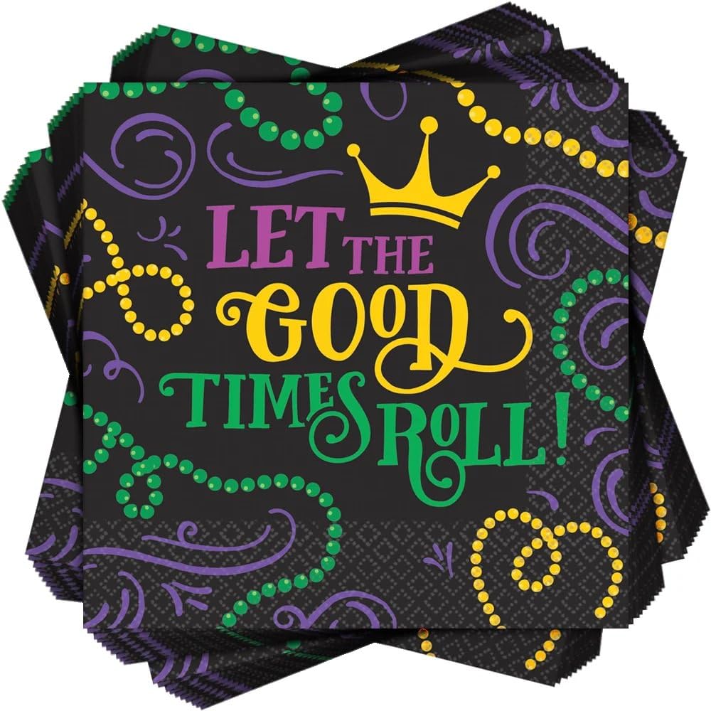 Mardi Gras Masquerade Lunch Napkins - Good Times Design