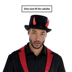 Devilish Top Hat - Halloween Costume Accessory