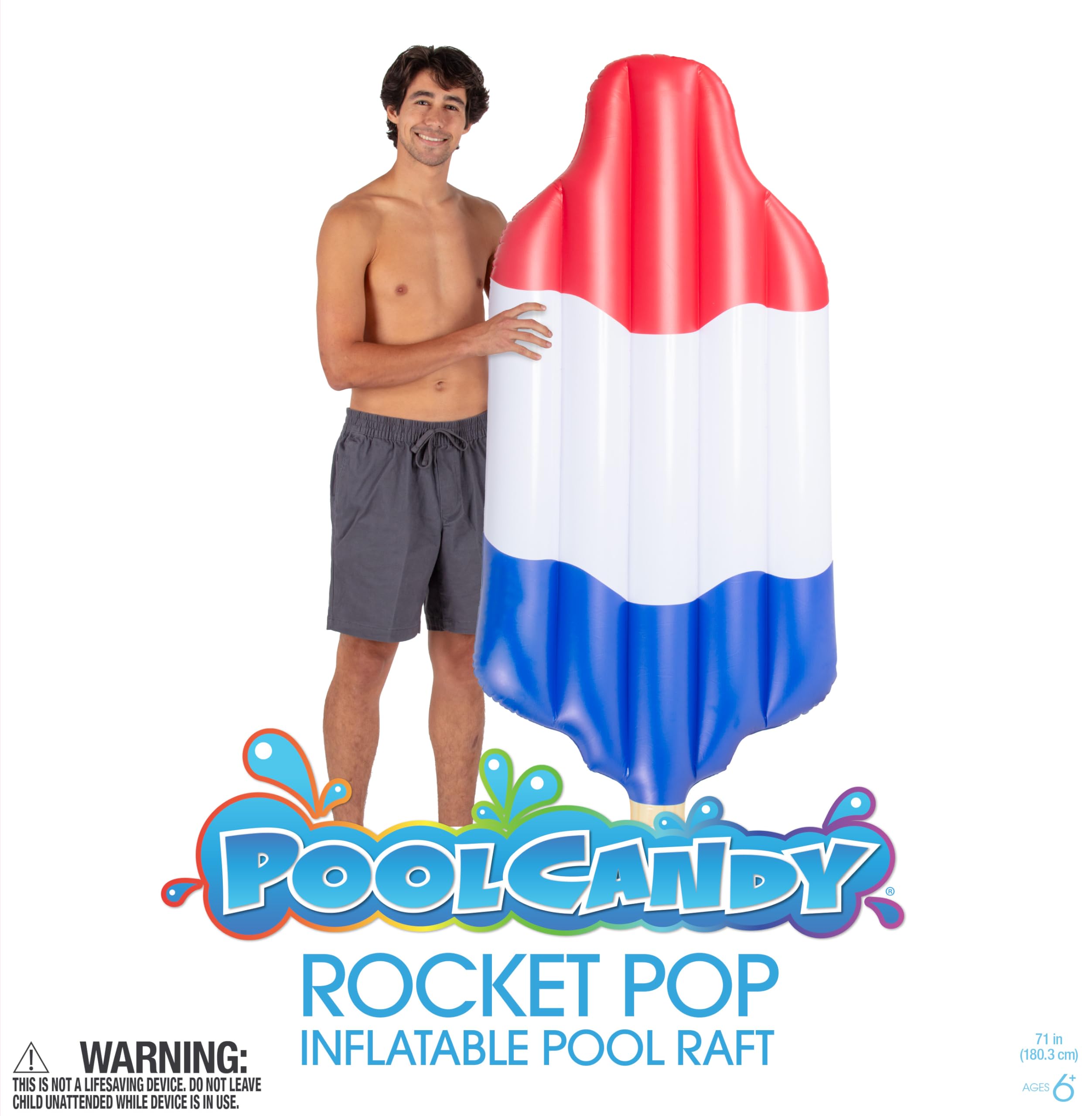 Patriotic Rocket Pop Inflatable Raft