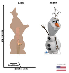 Life-Size Olaf Standee - 45" Frozen Birthday Decoration