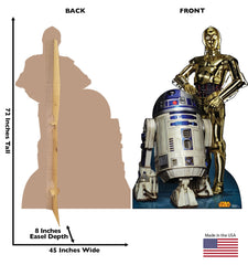 Star Wars R2-D2 & C-3PO Cardboard Standee - 72"x45"