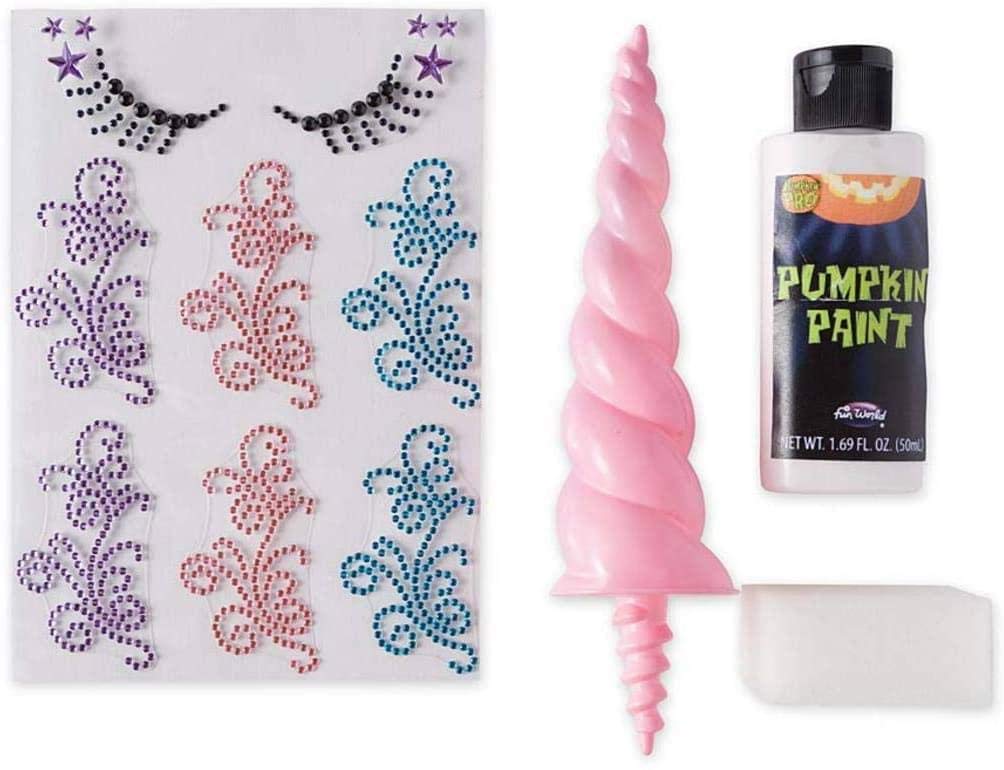 Whimsical Unicorn 3D Pumpkin Decorating Kit - 4 Piece Set