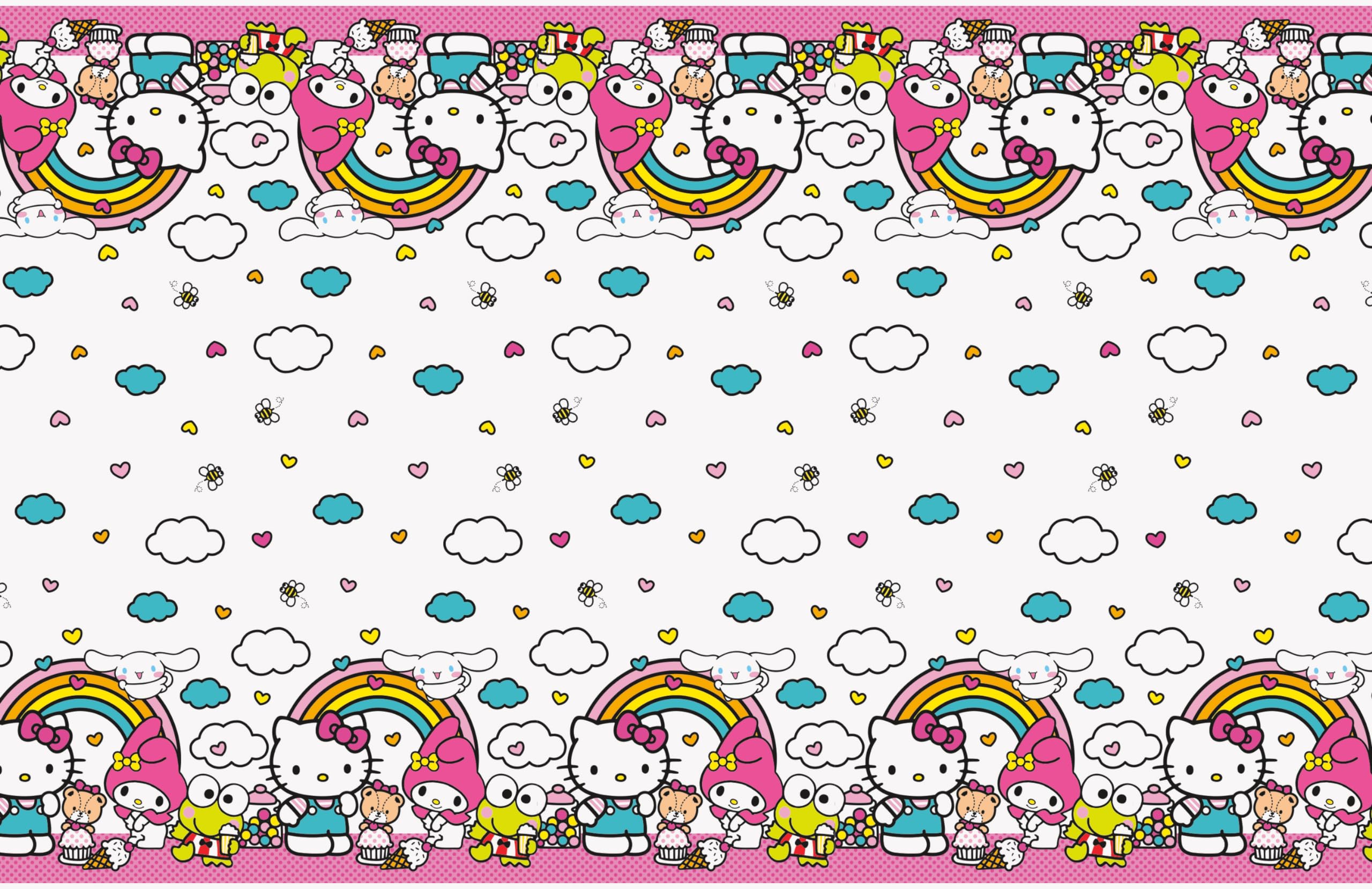 Hello Kitty Plastic Table Cover - 58x84 inches