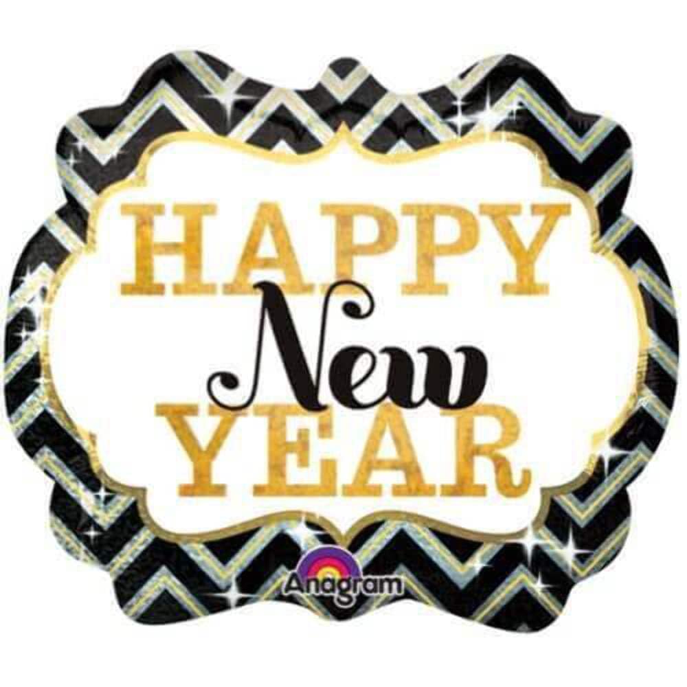 25-Inch Happy New Year Foil Balloon Marquee