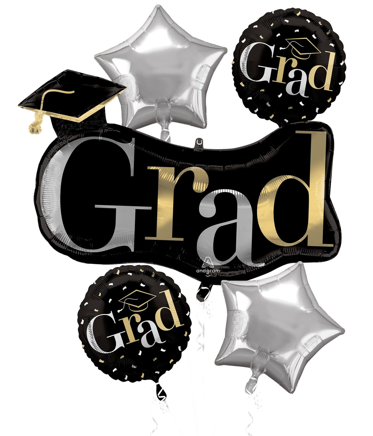 Graduation Celebration Foil Balloon Bouquet - "Class Dismissed"