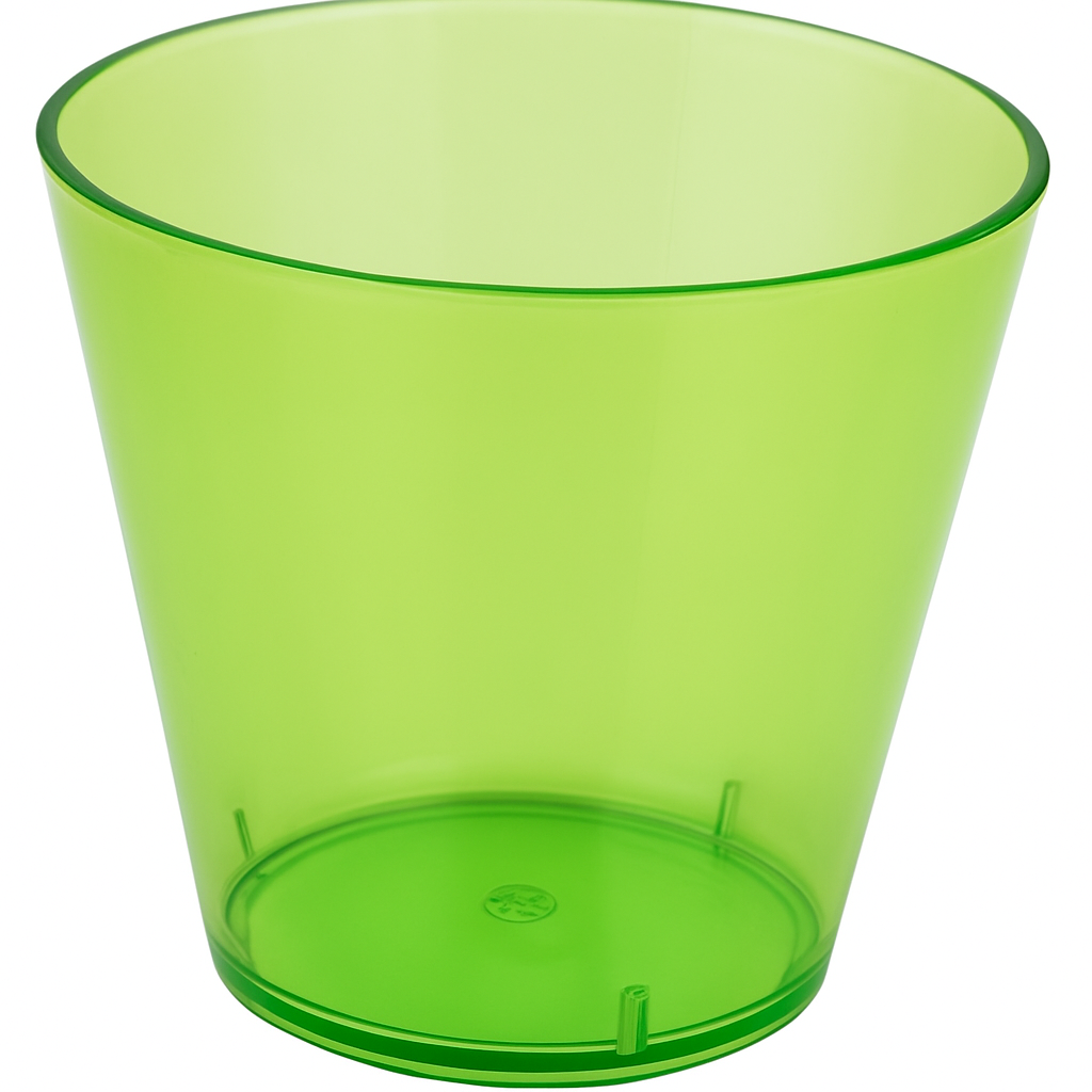 Kiwi Green Plastic Shot Glasses - 2 oz, 100 Pack
