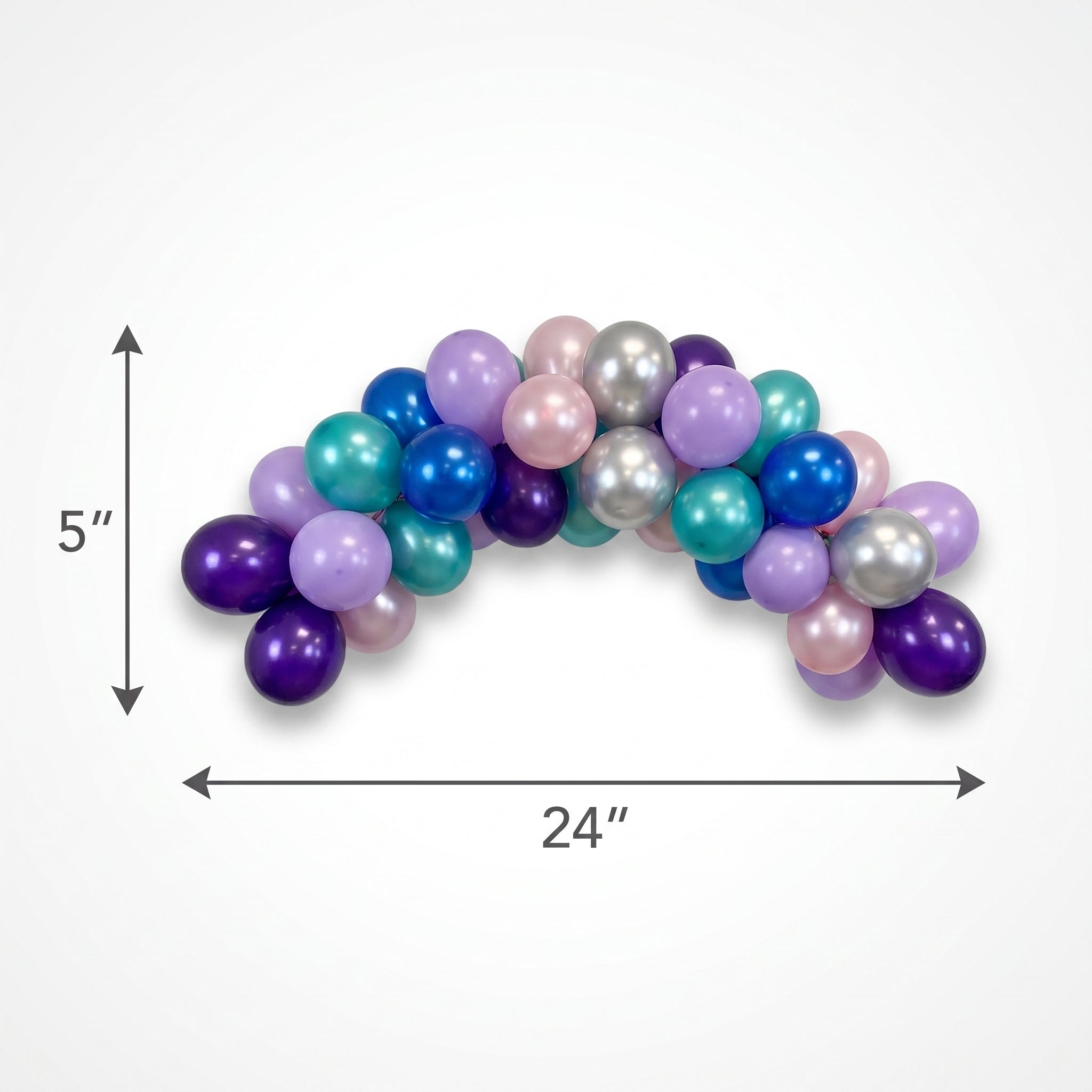 Cosmic Pearl Balloon Garland Kit - Purple, Blue & Silver