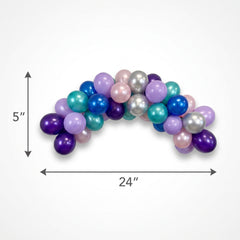 Cosmic Pearl Balloon Garland Kit - Purple, Blue & Silver