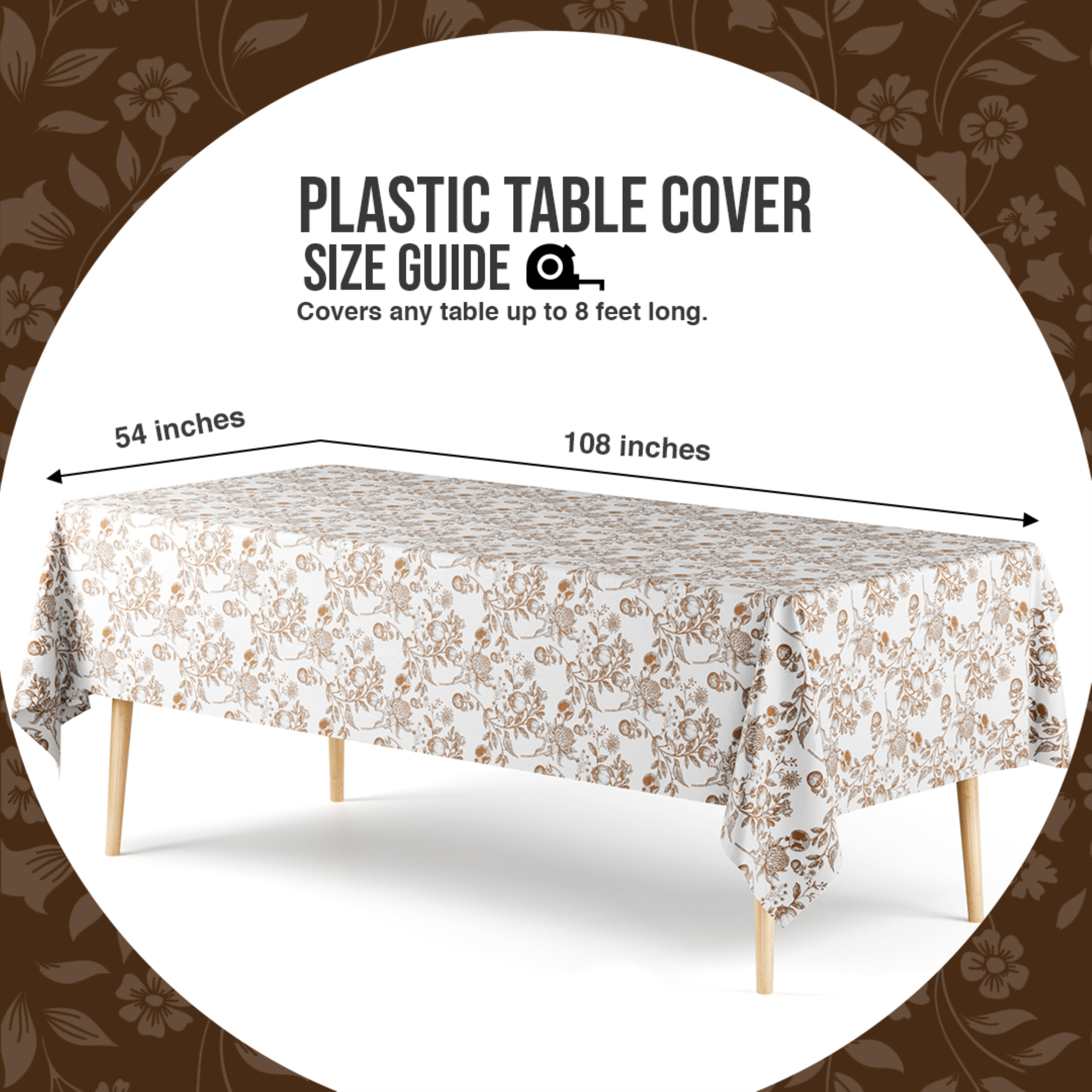 Trendables Premium Pomegranates Table Cover 54 x 108 - 2 Pack