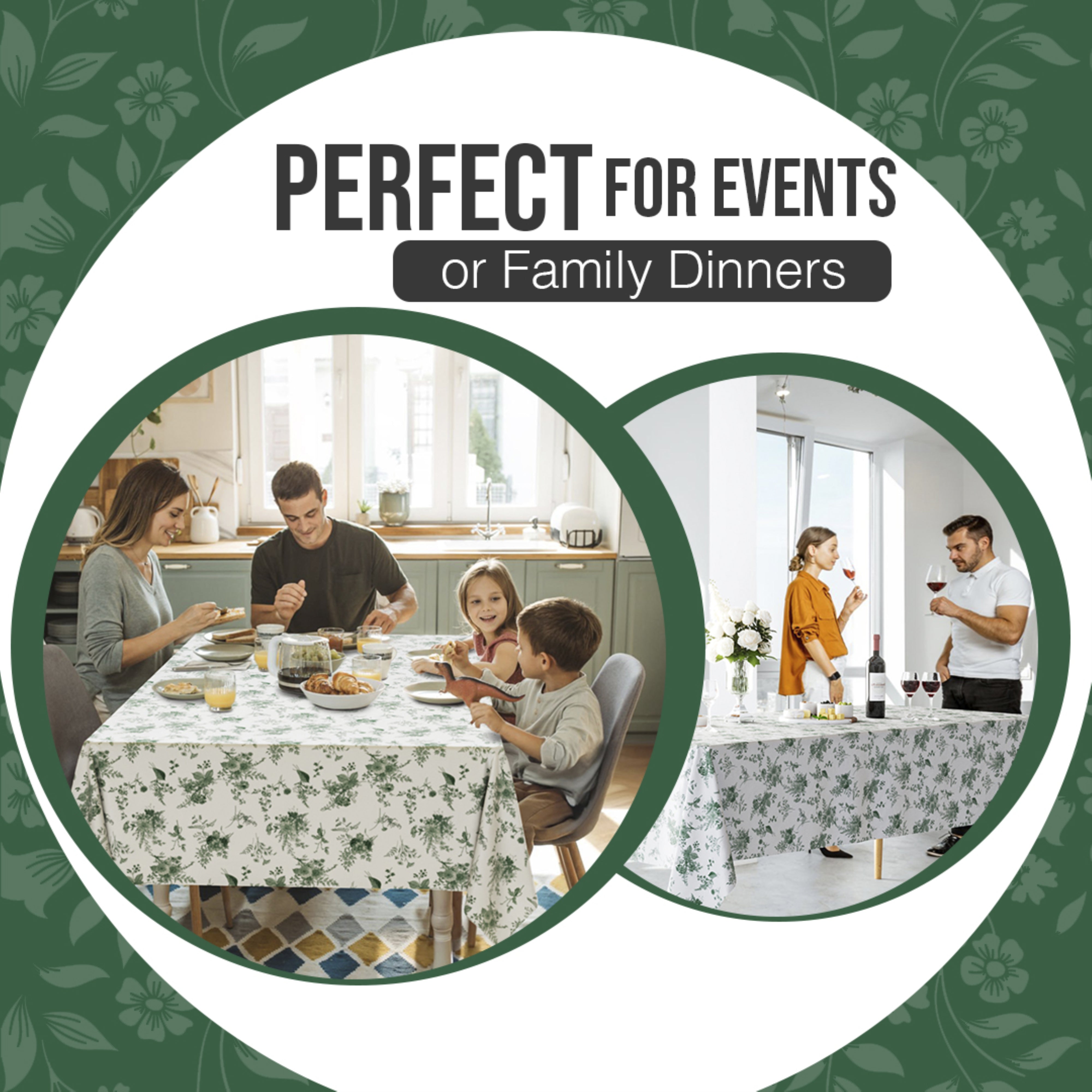 Trendables Premium Verdure Table Cover 54 x 108 - 2 Pack