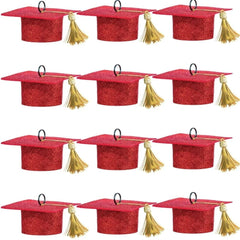 Class 101 - Graduation Felt Cap Balloon Weight - Red