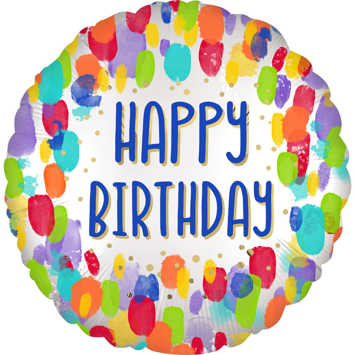 Urban Air - Colorful Dots Happy Birthday Foil Balloon