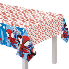 Little Gym - Disney Marvel Spidey Rectangle Plastic Reusable Table Cover, Red/Blue, 54x84-in, for Birthday Party - 1 Ct.