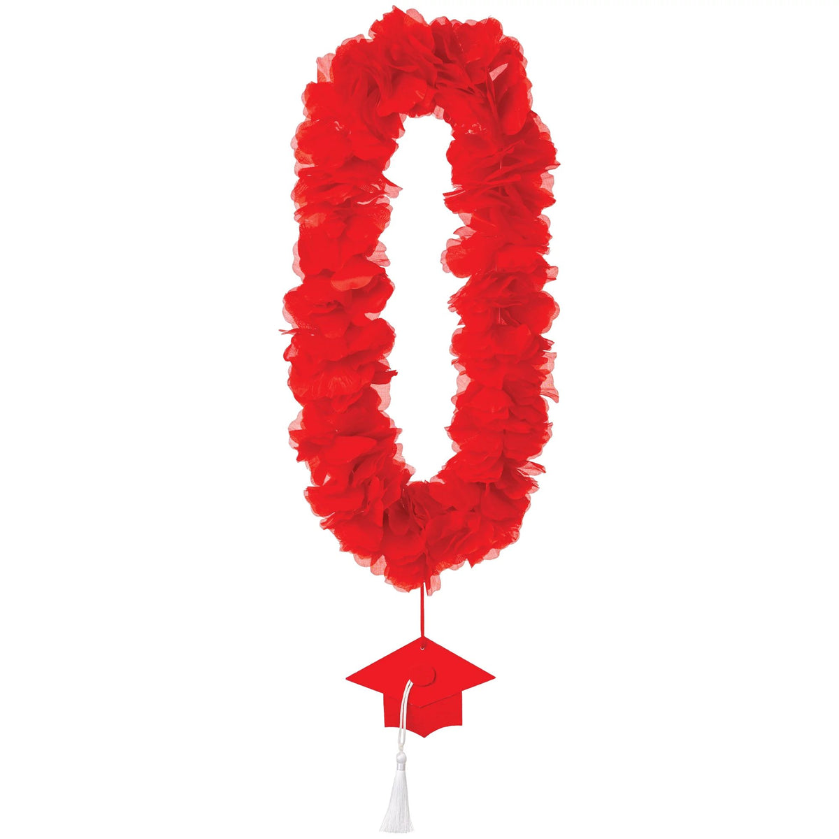 Class 101 - Red Graduation Lei Necklace with Cap Charm