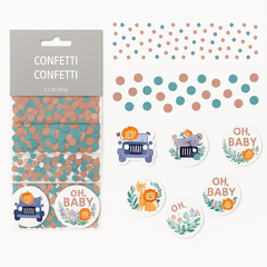 Soft Jungle Baby Shower Confetti Pack