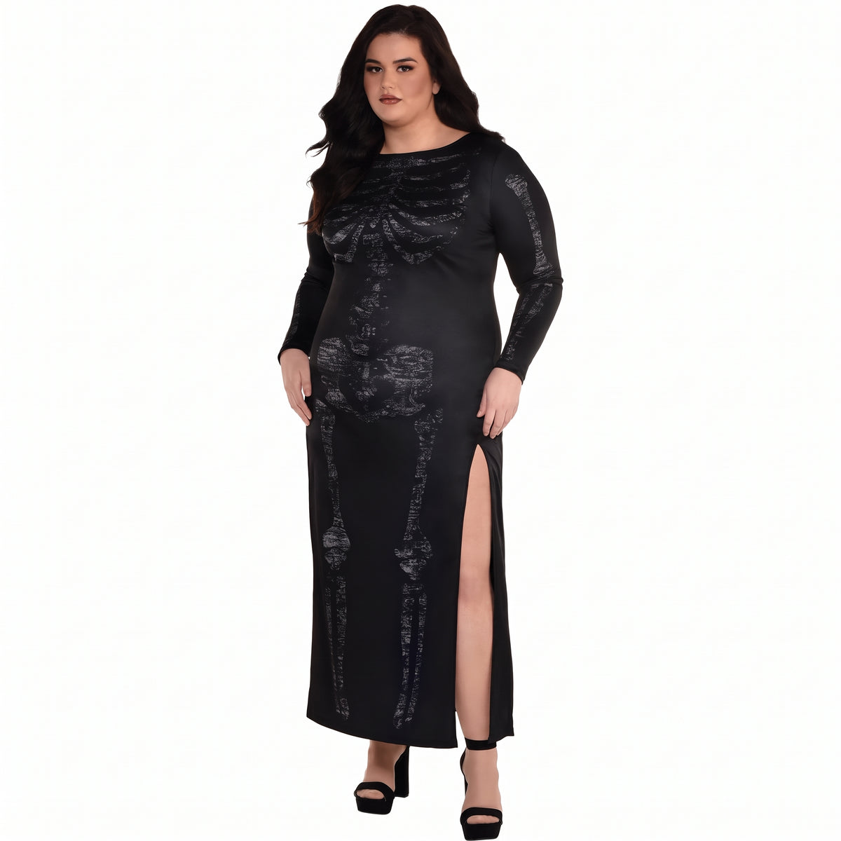 Plus Size Skeleton Dress - Halloween Costume - Adult Plus
