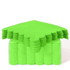 Lime Green Scallop Beverage Napkins - 50 Ct.