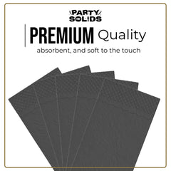 Black Guest Towel Napkins - 40 Ct.