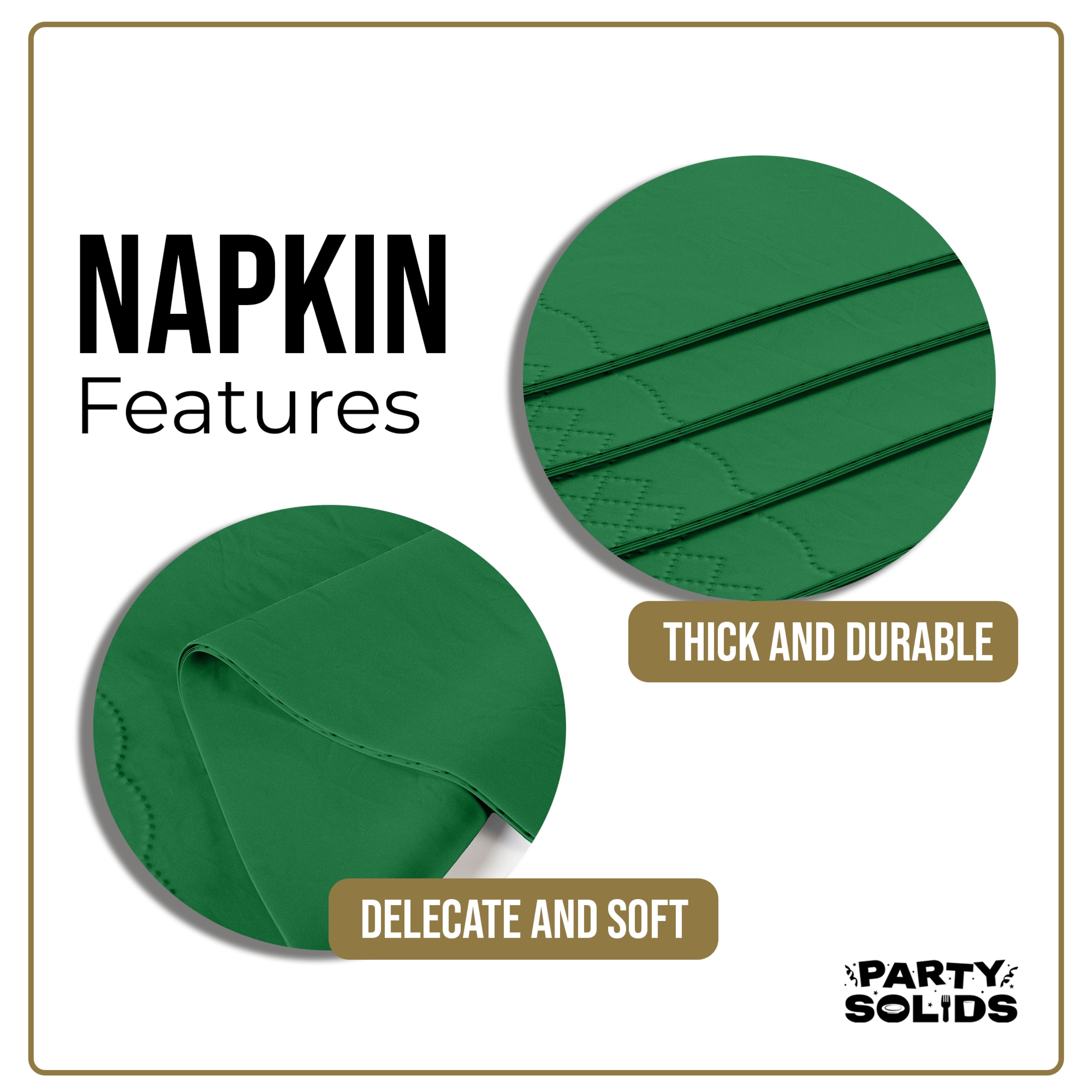 Emerald Green Guest Towel Napkins - 40 Ct.