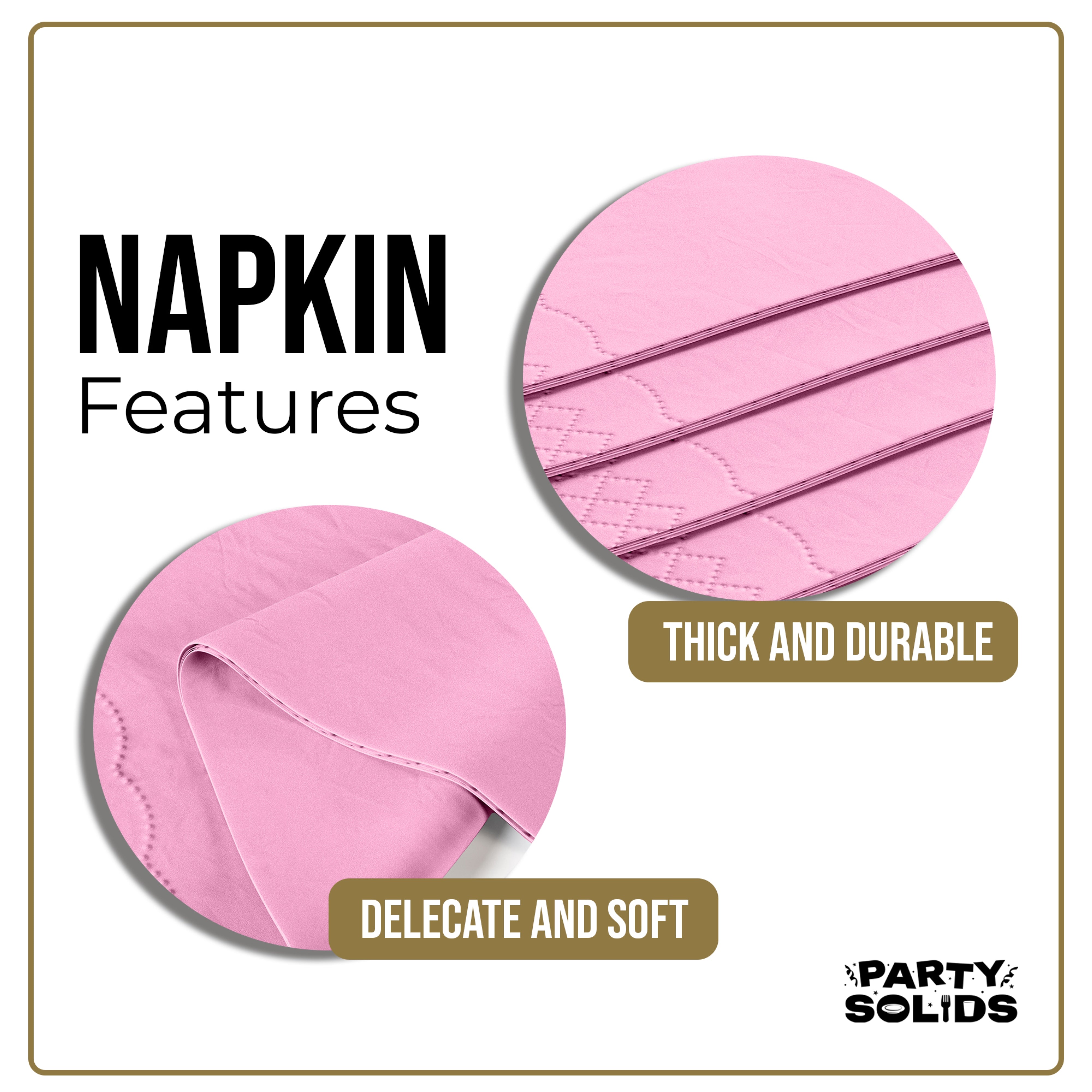 Pink Guest Towel Napkins - 40 Ct.