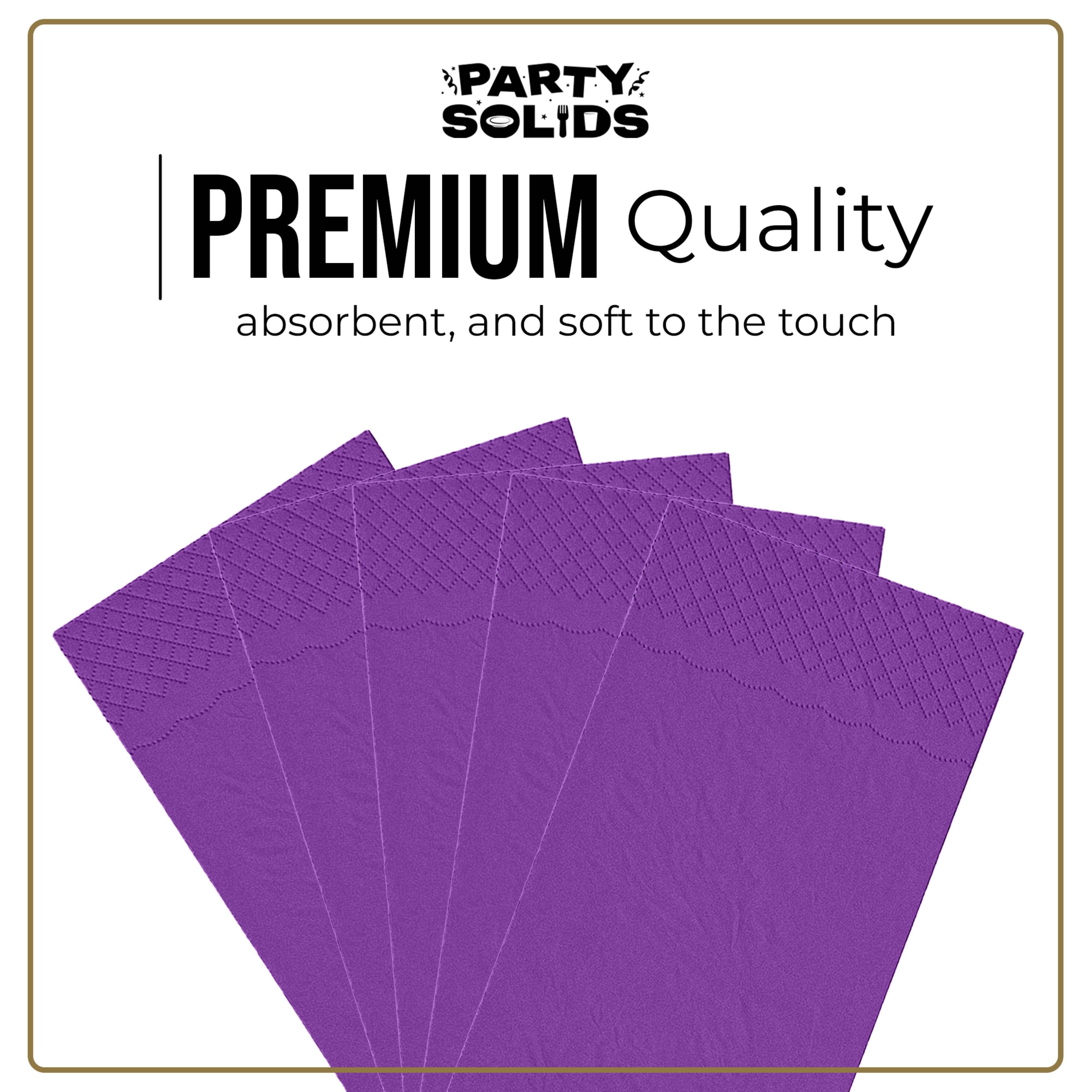 Purple Guest Towel Napkins - 40 Ct.