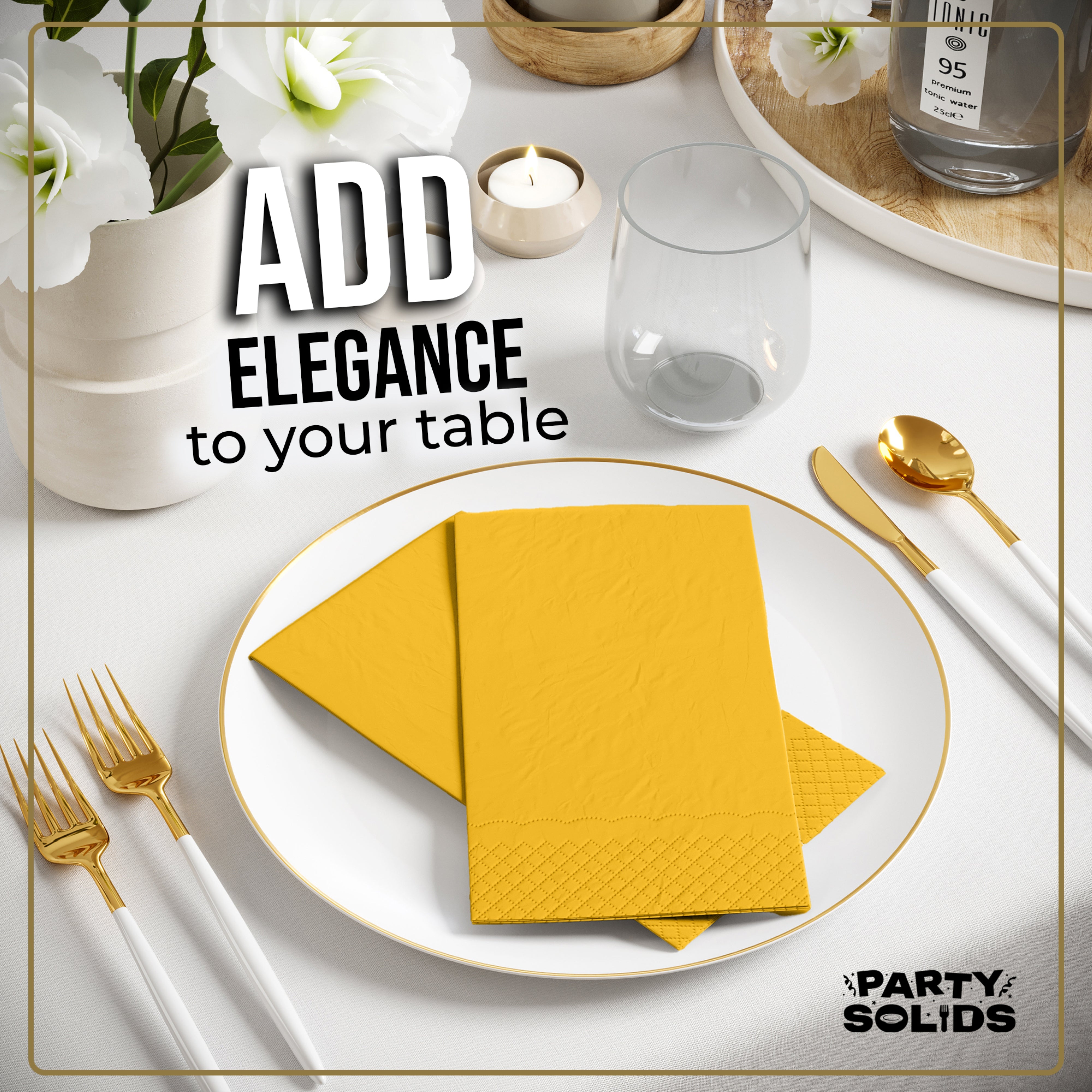 Yellow Guest Towel Napkins