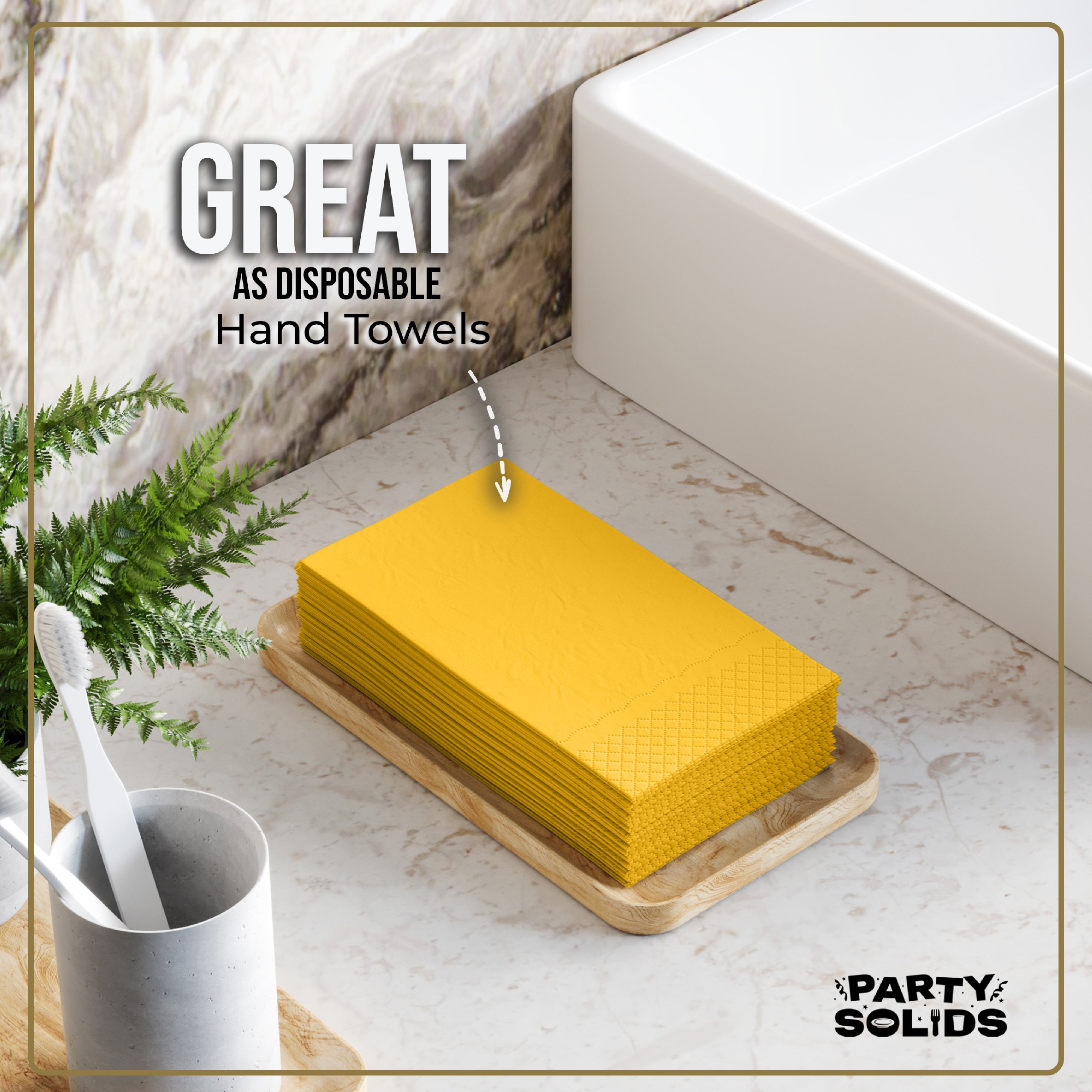 Yellow Guest Towel Napkins