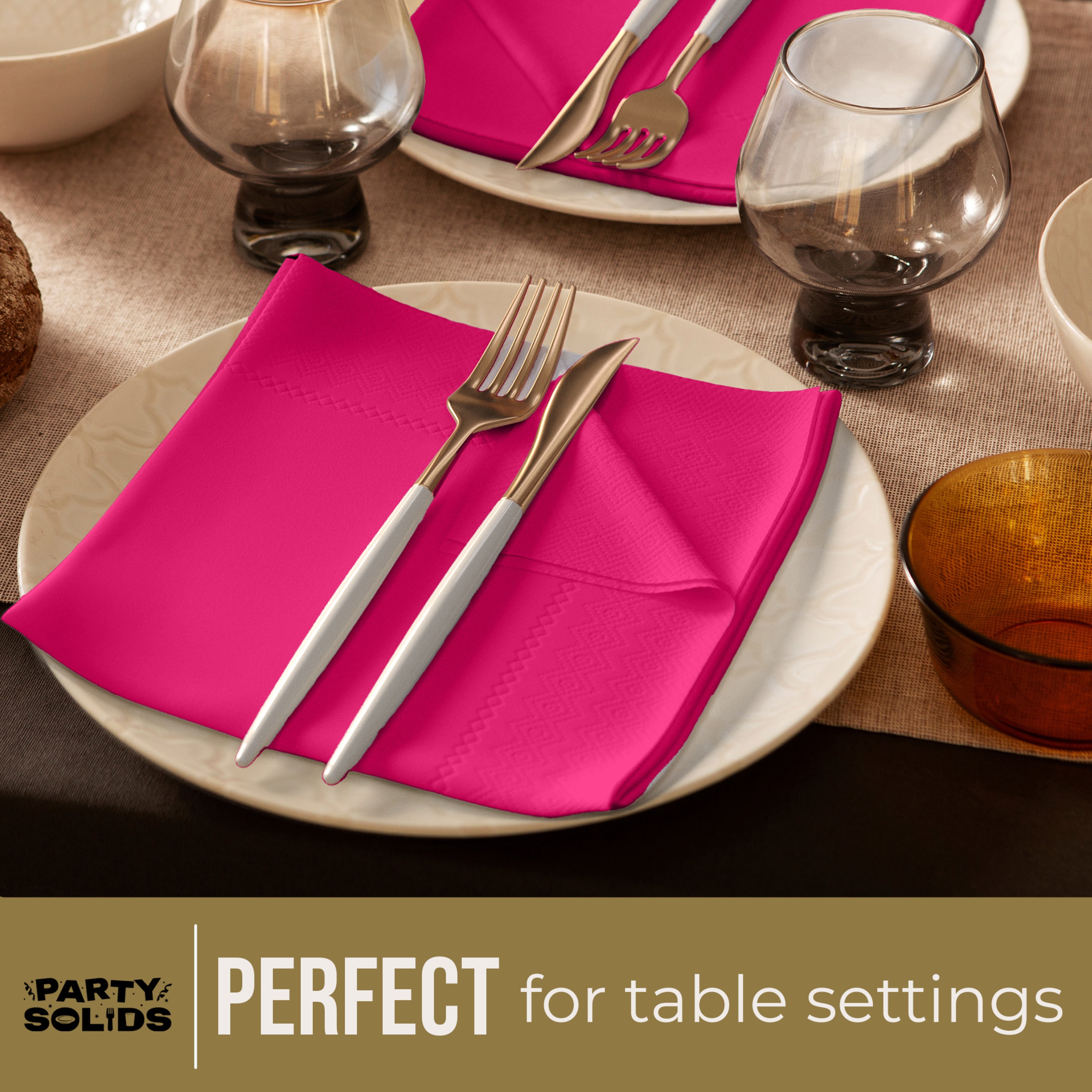 Cerise Dinner Napkins - 50 Ct.