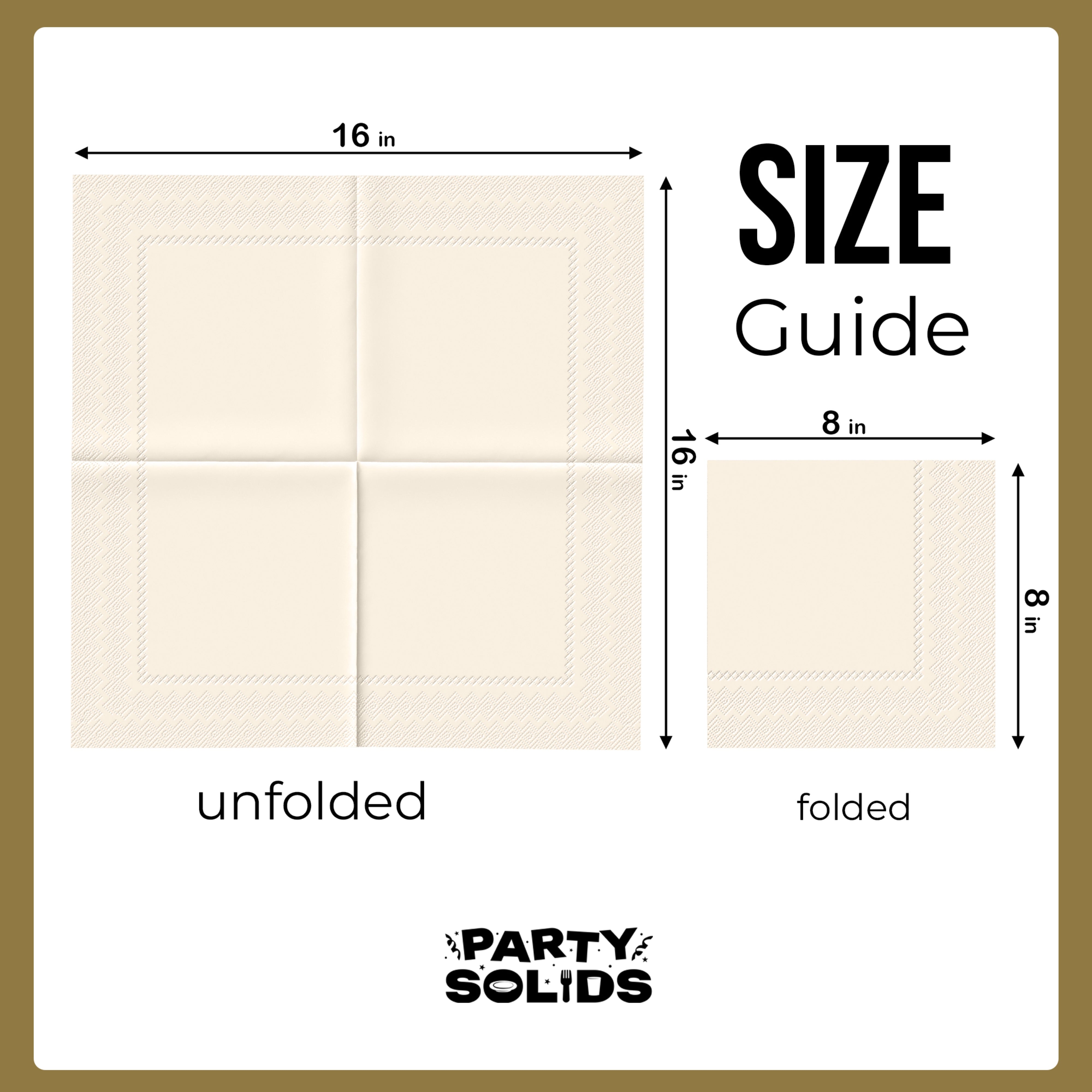 Ivory Dinner Napkins - 50 Ct.