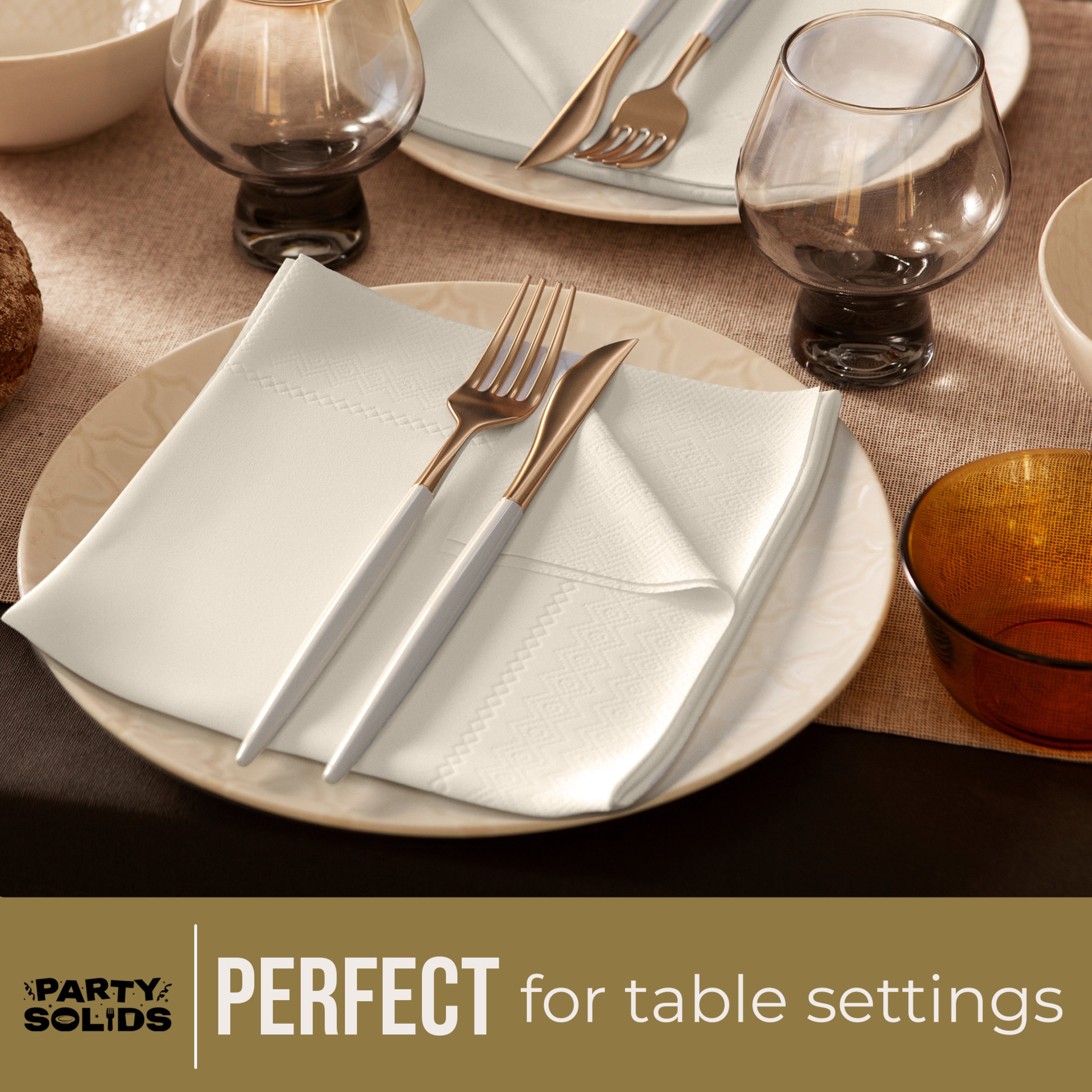 Ivory Dinner Napkins - 50 Ct.