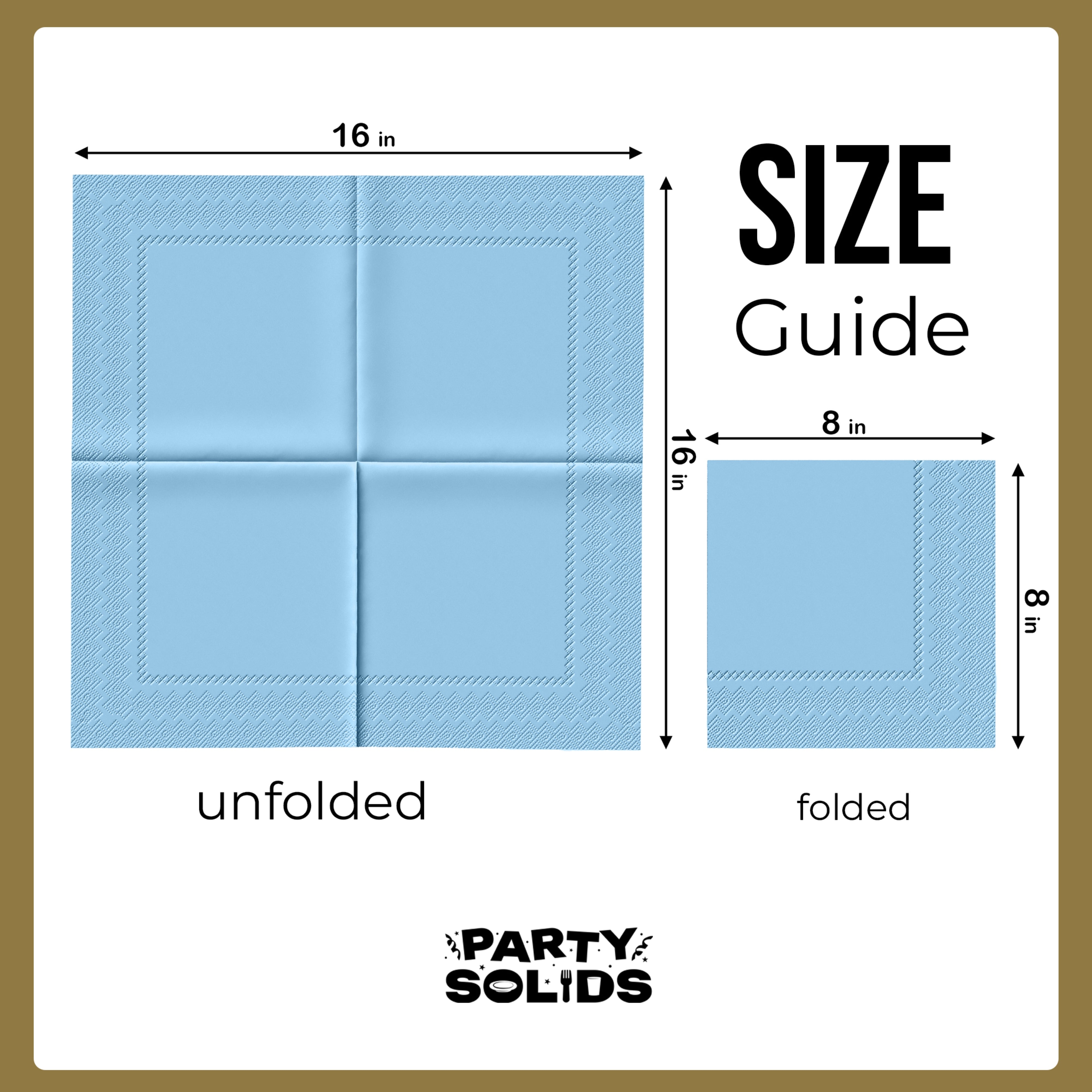 Light Blue Dinner Napkins - 50 Ct.