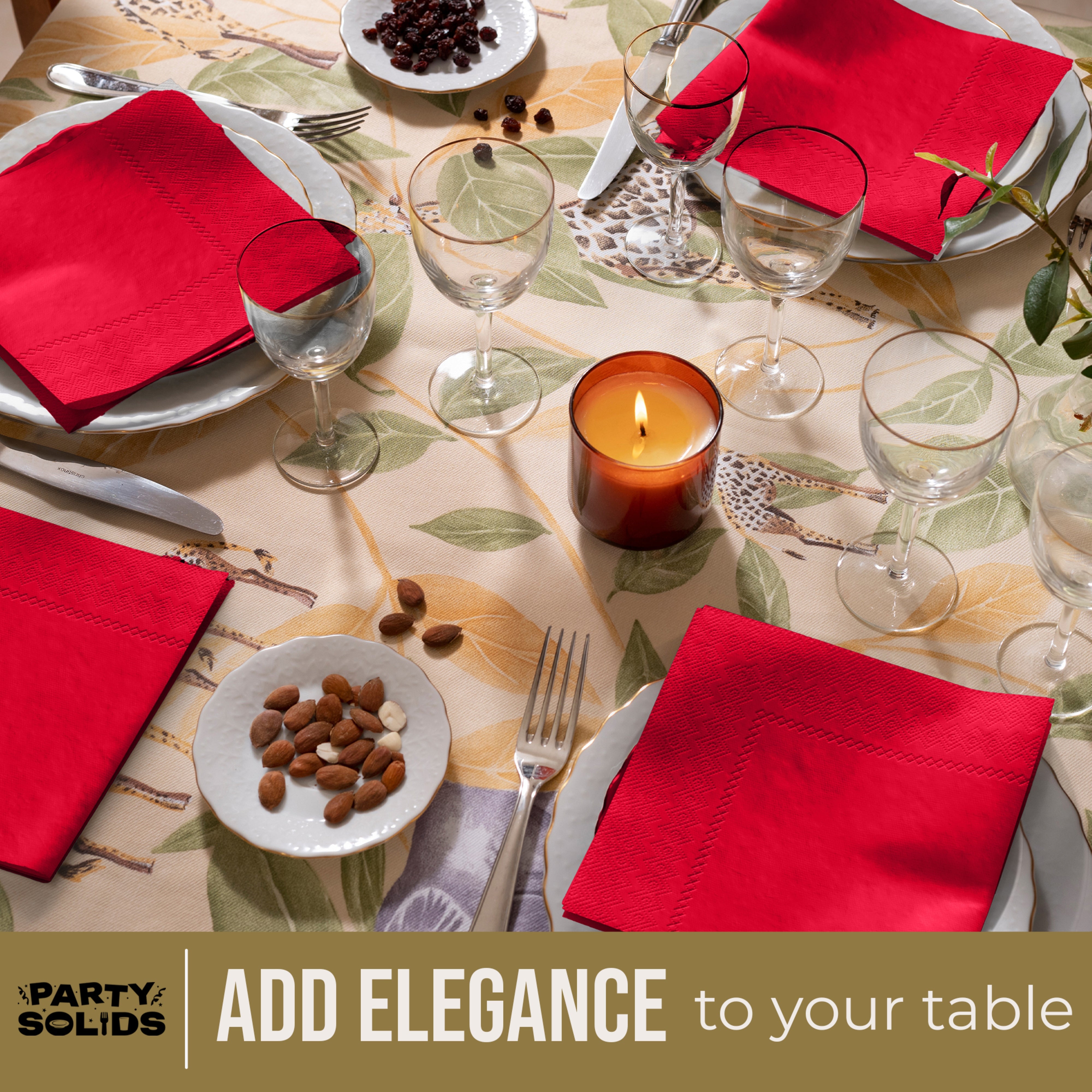 Red Dinner Napkins - 50 Ct.