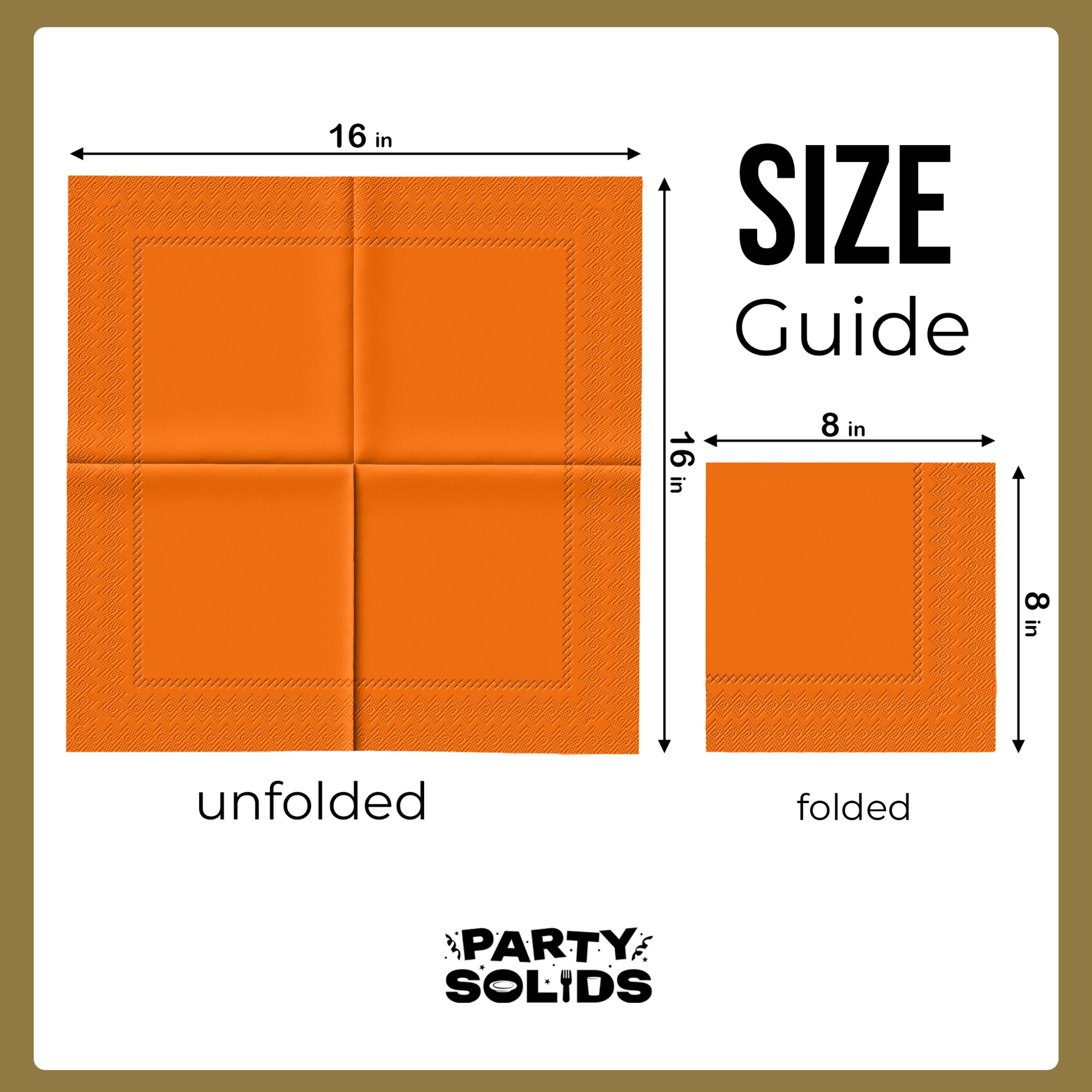 Orange Dinner Napkins - 50 Ct.