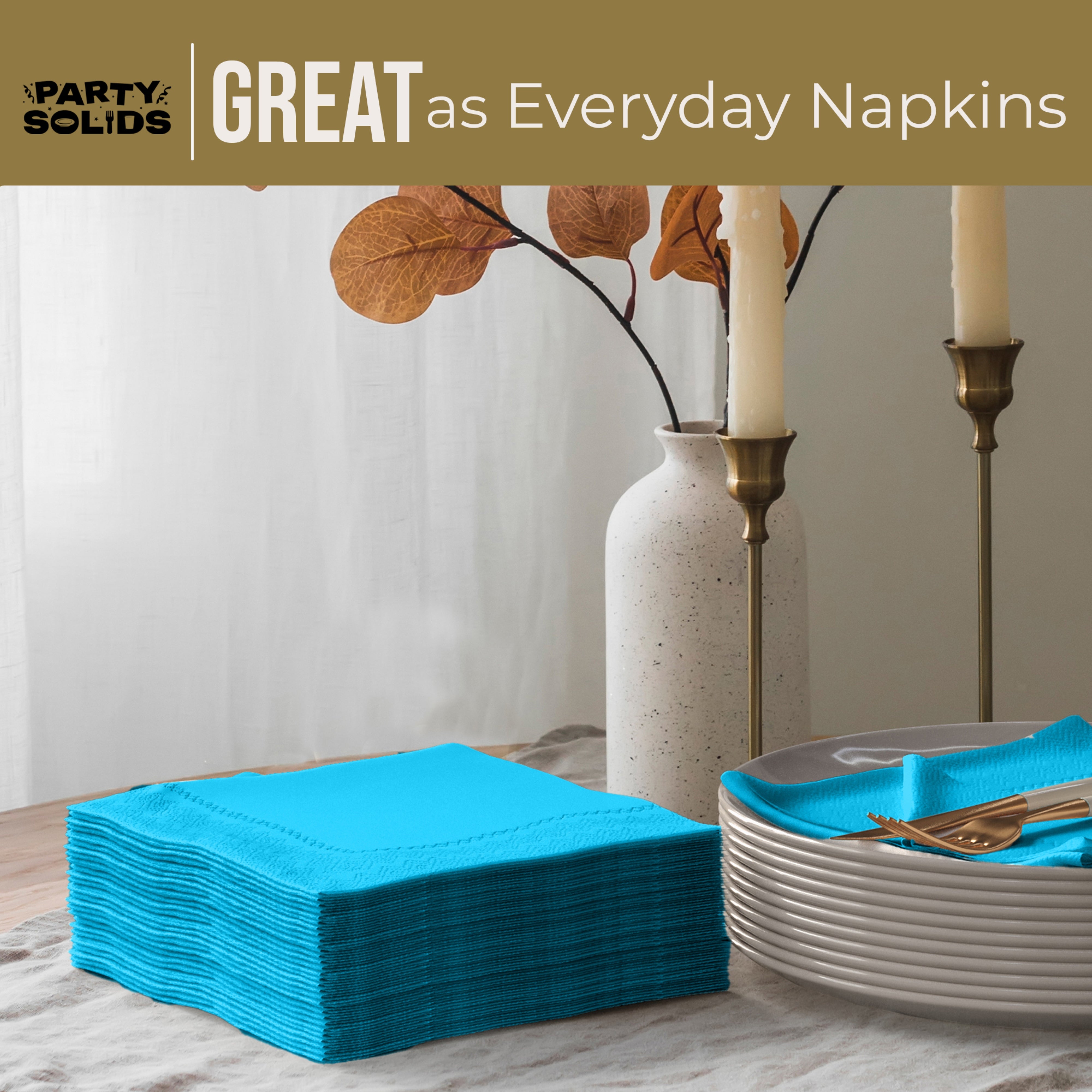 Turquoise Dinner Napkins - 50 Ct.